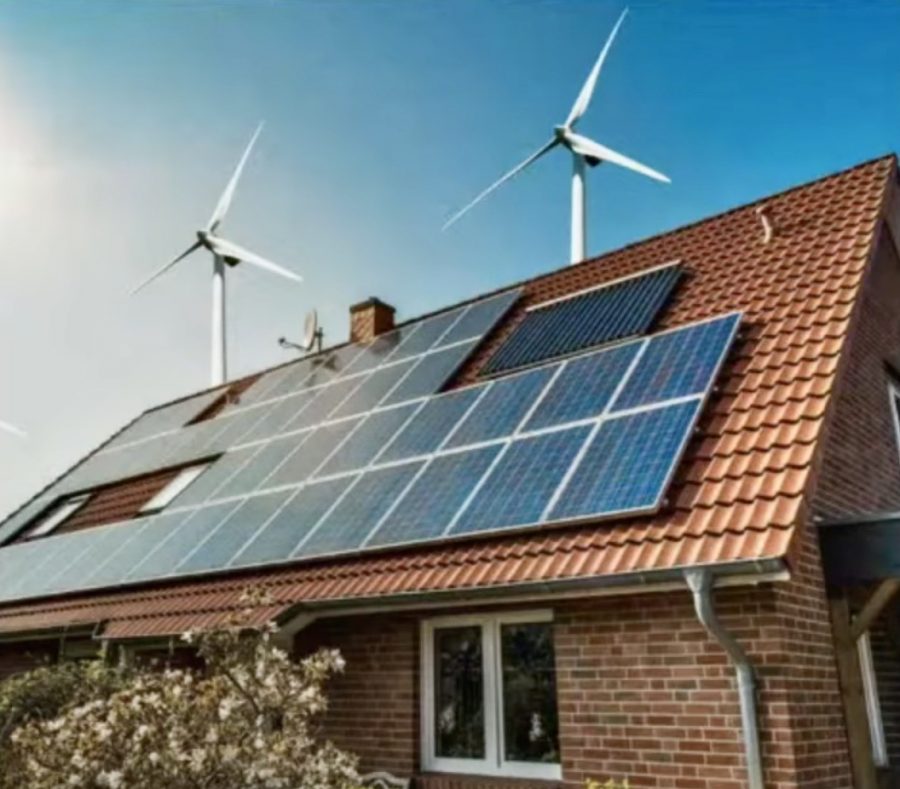 Casa cu sistem fotovoltaic on grid