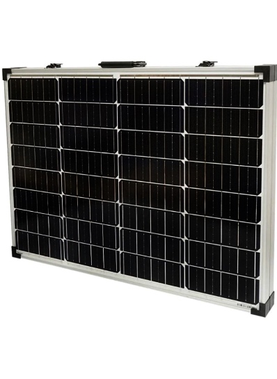 Panou solar 145W portabil fotovoltaic monocristalin tip valiza cu cablu de conectare 2M si regulator tensiune 12/24V 20Ah 2 USB-uri, Breckner Germany, BK87479