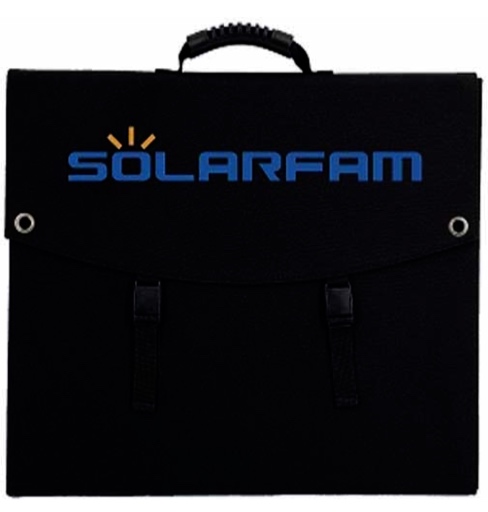 Panou solar portabil camping 18V - 120W, Solarfam, incapsulare ETFE, pliabil, cu 2 porturi USB si iesire DC, PS-100-2